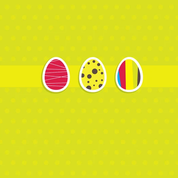 Påskkort med ägg. vektor illustration — Stock vektor