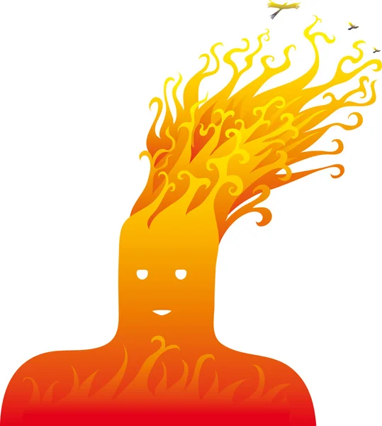 Oheň hlava — Stockový vektor