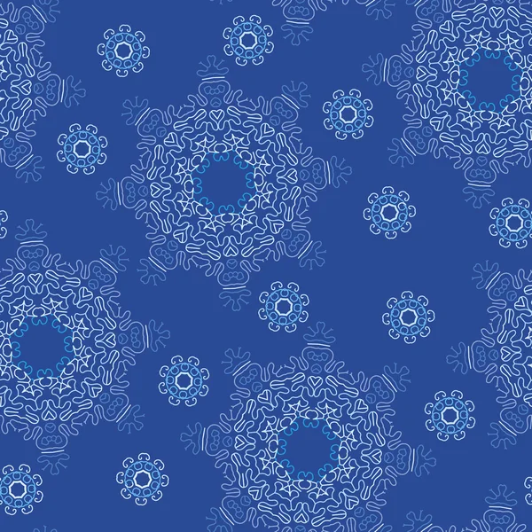 Sömlös Snowflake mönster — Stock vektor