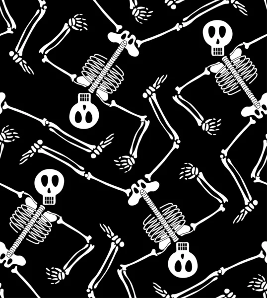 Naadloze skeleton patroon — Stockvector