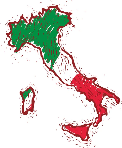 Italie Carte — Image vectorielle