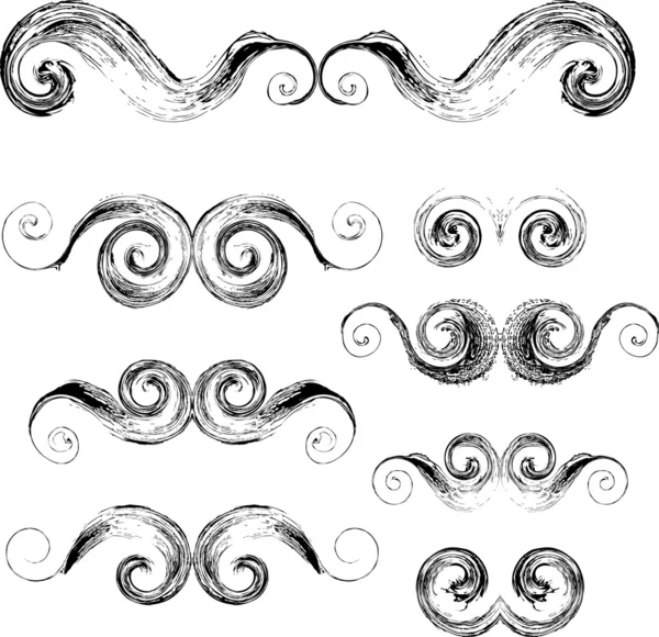 Swirls elemek — Stock Vector