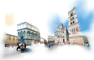 The Florence Dome square clipart