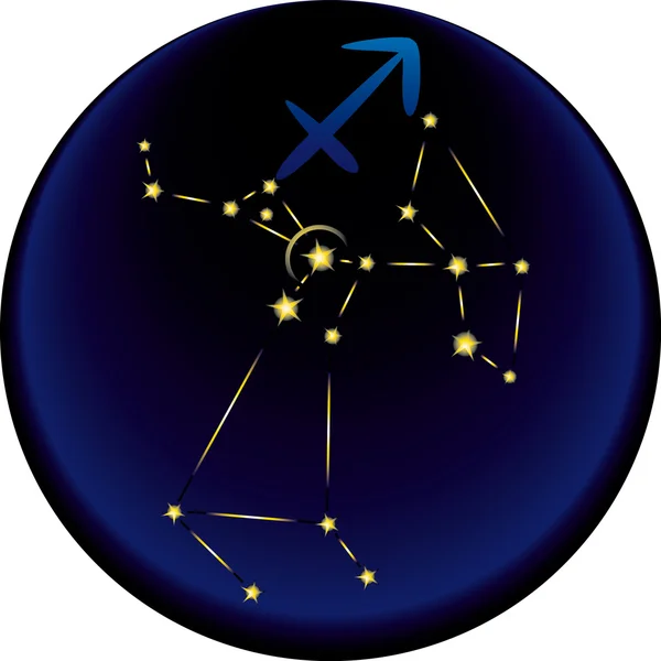 Signe du Sagittaire du Zodiaque — Image vectorielle