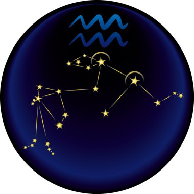 Zodiac Aquarius Sign clipart