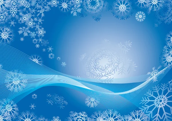 Flocons de neige fond abstrait — Image vectorielle