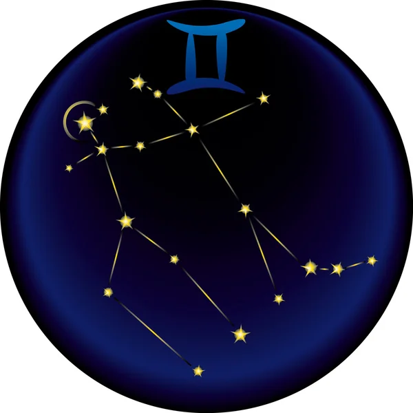 Segno zodiacale Gemelli — Vettoriale Stock