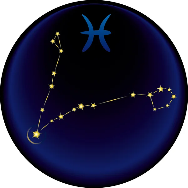 Signo de Piscis del Zodíaco — Vector de stock