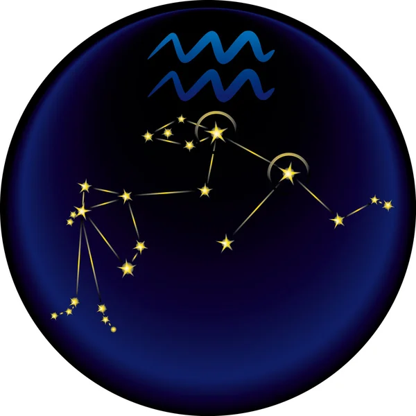 Signo do zodíaco Aquarius — Vetor de Stock
