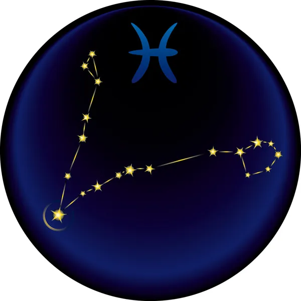 Signo de Piscis del Zodíaco — Archivo Imágenes Vectoriales