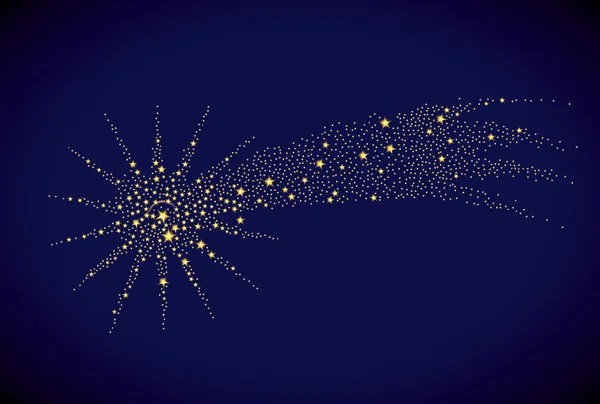 Étoile tombante étoilée — Image vectorielle