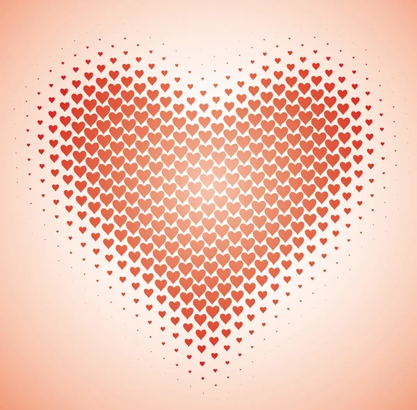 Fondo Del Corazón Concepto Amor San Valentín — Vector de stock