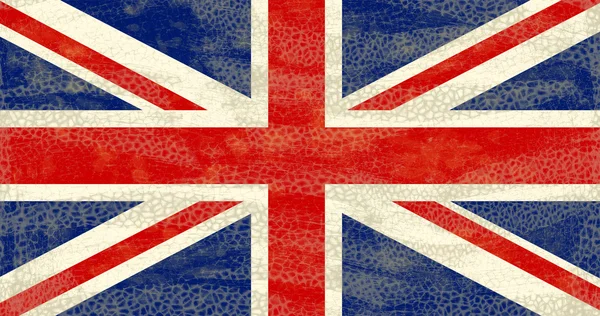 Hoge Gedetailleerde Verdrietig Grunge Britse Vlag — Stockfoto