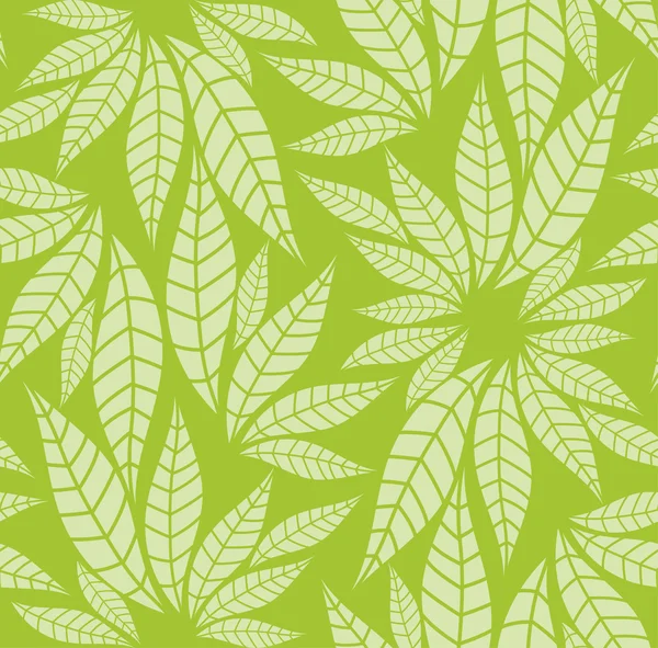 シームレスな葉のパターン — ストックベクタ