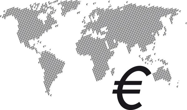Mondo euro — Vettoriale Stock