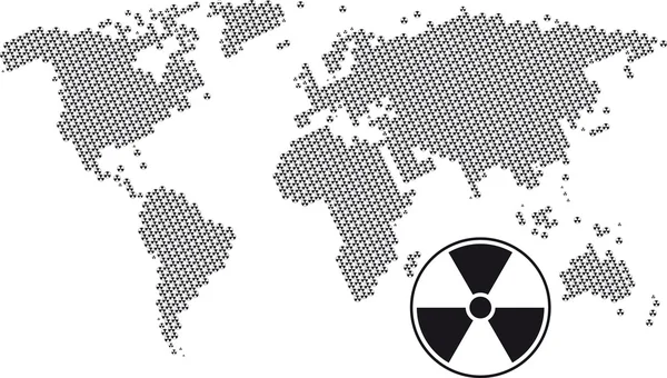 Nuklearnym świecie — Wektor stockowy