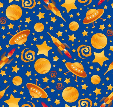 Space seamless pattern clipart