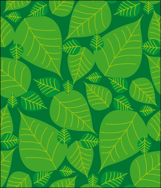 葉のシームレスなパターン — ストックベクタ