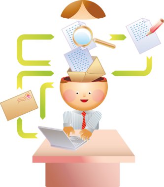 E-mail process clipart