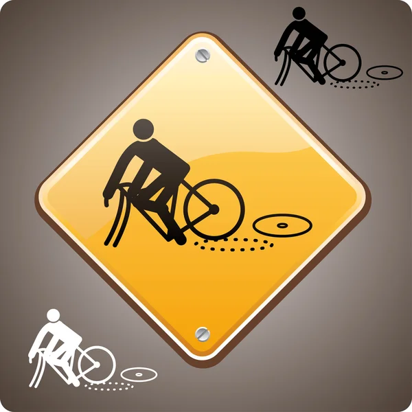 Incidente desportivo, bicicleta — Vetor de Stock