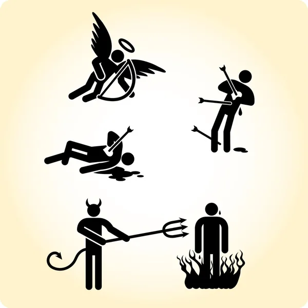 Du ciel et de l'enfer — Image vectorielle