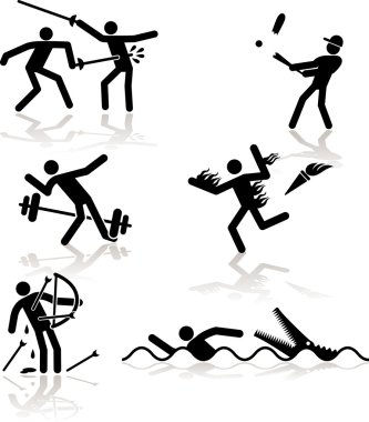 Humor olympic games - 2 clipart