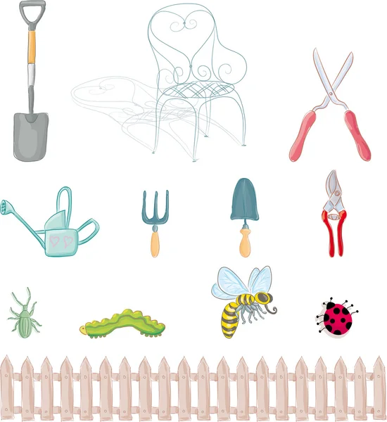 Jardinage d'objets — Image vectorielle
