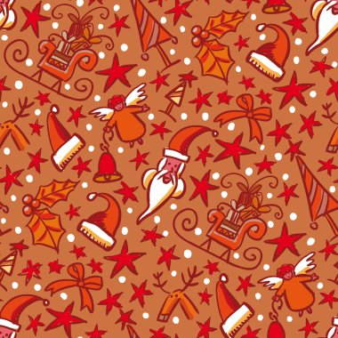 Seamless christmas pattern clipart