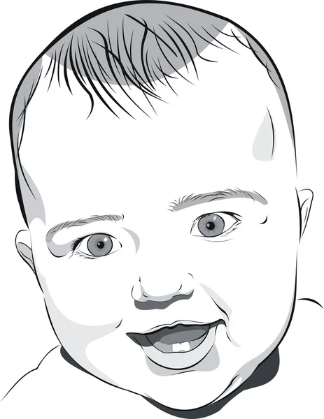 Retrato de bebé — Vector de stock