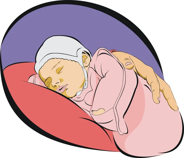 Κοιμάται το μωρό — Διανυσματικό Αρχείο