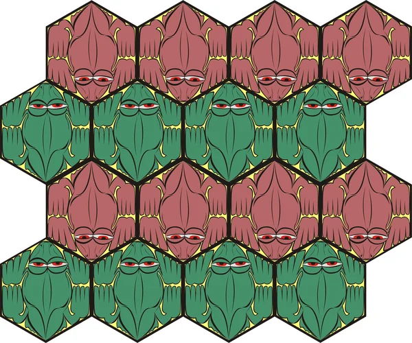 Pattern of crocodiles — Stock Vector
