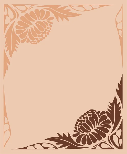 stock vector Decorative card with floral pattern corner