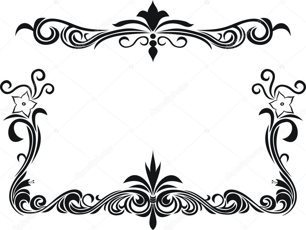 Decorative floral frame — Stock Vector © pitroviz #4918622