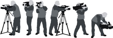 Cameramans silhouettes clipart