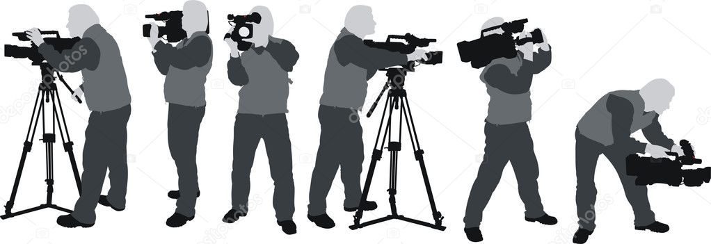 Cameramans silhouettes