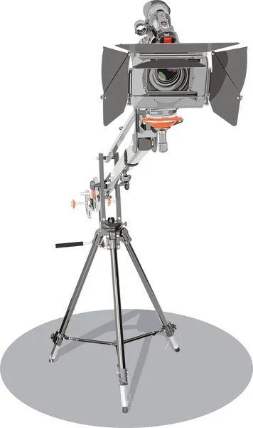 HD-videokamera på kran — Stock vektor