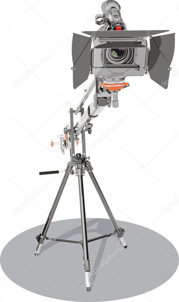 Hd-camcorder on crane