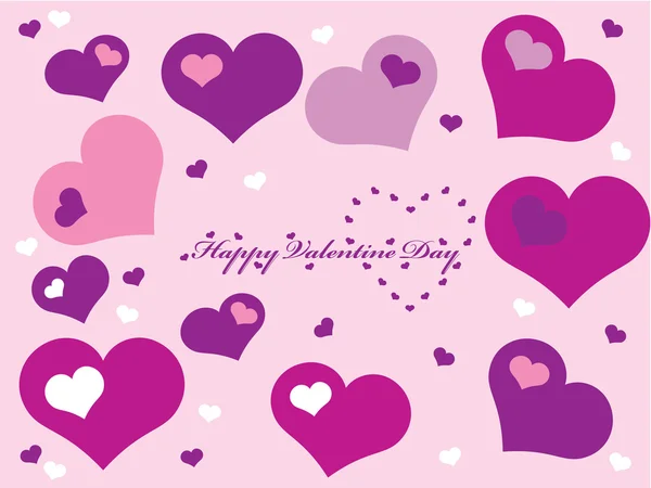 Valentines Day Background Lot Hearts — Stock Vector