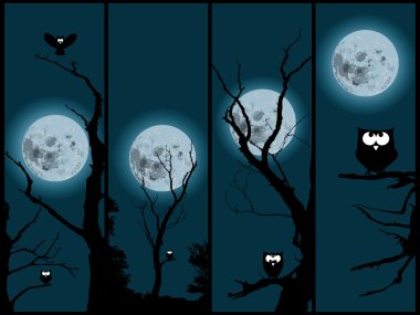 Moonlight background clipart