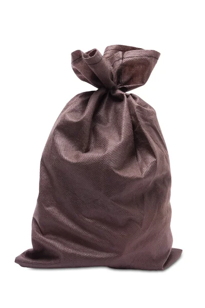 Fabric bag, full, tied — Stock Photo, Image