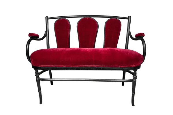 Antik kanapé, piros pad Stock Kép