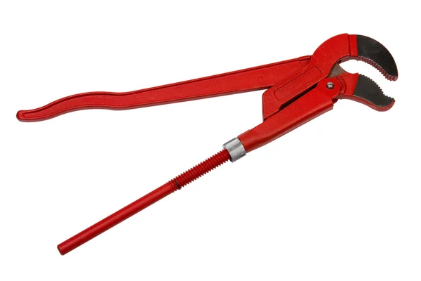 Chave de parafuso ajustável vermelha — Fotografia de Stock