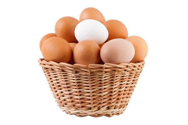 Cesta llena de huevos — Foto de Stock