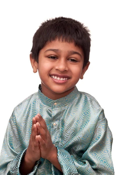 Handsome Indian Kid Smiling You — Stock Photo, Image