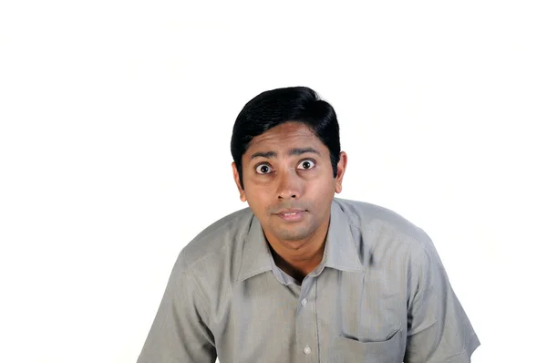 Ein Gutaussehender Indischer Mann Sieht Sehr Aufgeregt Aus — Stockfoto