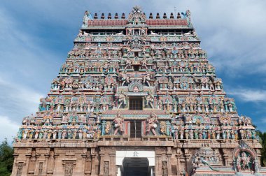 Architecture at finest in the Chidambaram temple South India clipart