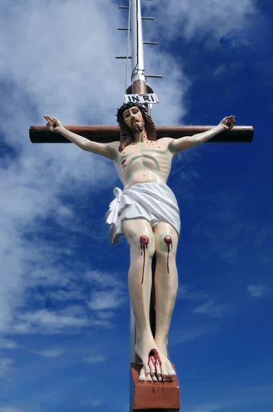 Crusified Μια Εικόνα Του Ιησού Στο Σταυρό — Φωτογραφία Αρχείου