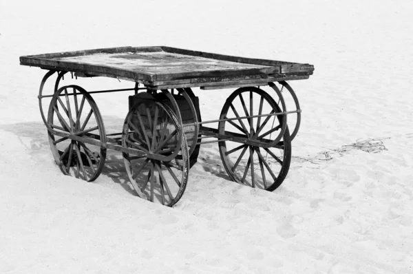 stock image A deserted cart at a local beach