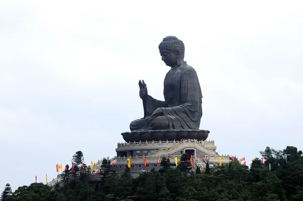 Tian Tan Giant Buddha Med Utsikt Över Med Kärlek Från — Stockfoto