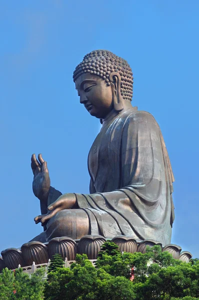 Tian Tan Obří Buddha Výhledem Láskou Hongkongu Číně — Stock fotografie